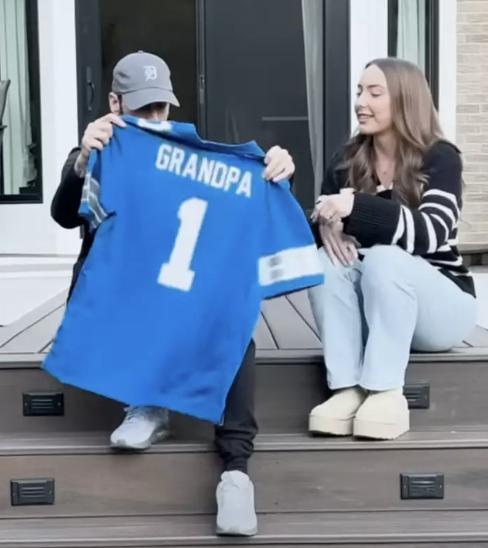 Rapper Eminem with daughter Hailie finding out he's going to be a grandpa